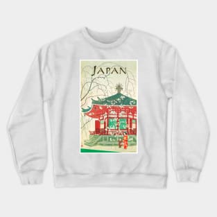 Vintage Travel Poster Japan Geisha Crewneck Sweatshirt